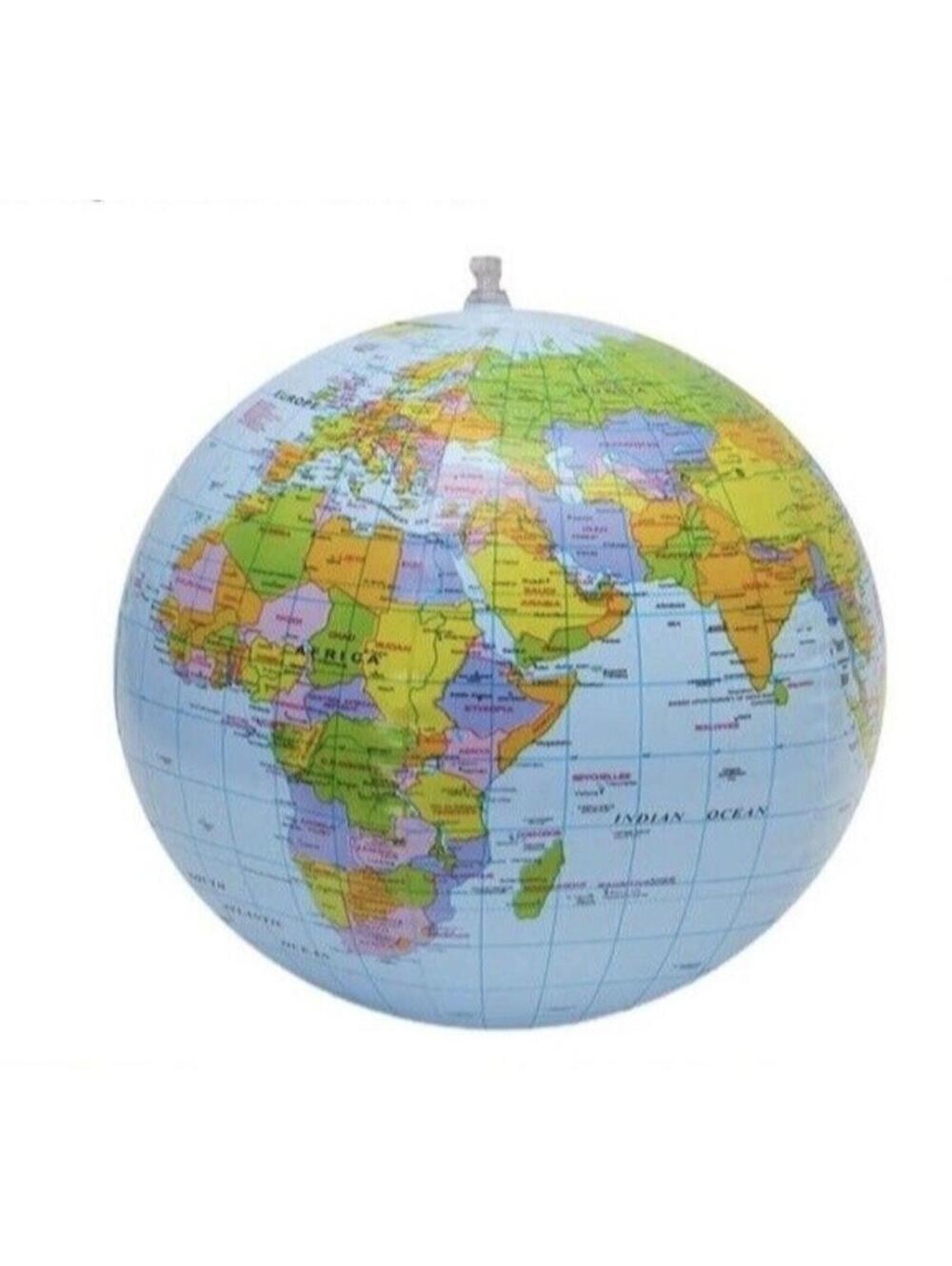 Inflatable World Globe Beach Ball Educational Toy Fun Learning Globe Ball